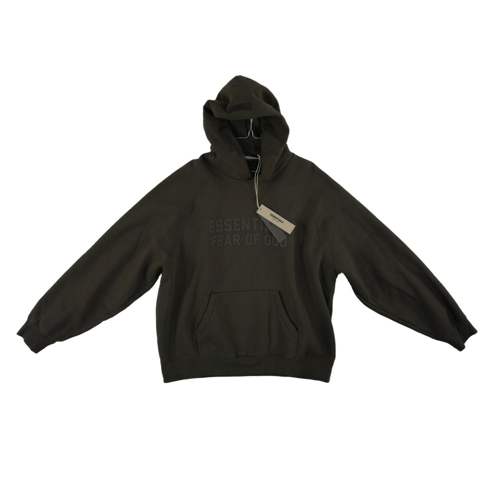 NWT Fear of God Essentials Hoodie Sweatshirt Men's Size Large Olive Pullover